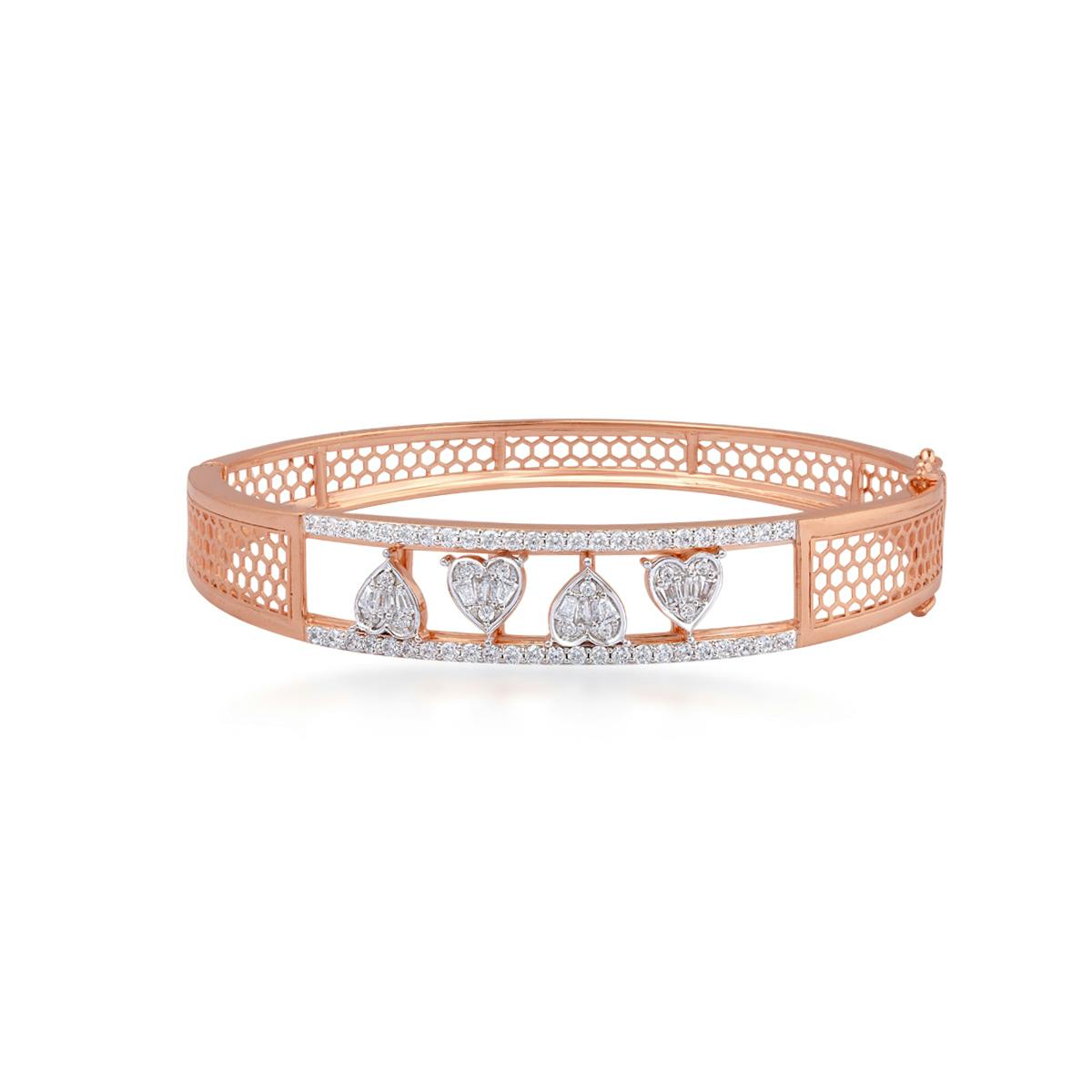 intricate heart diamond bracelet