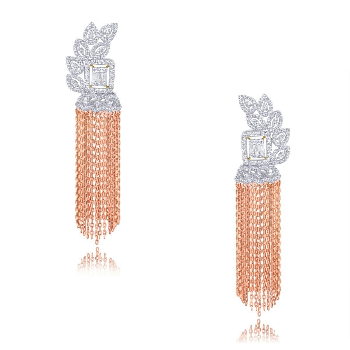 Angelina dangler diamond earrings