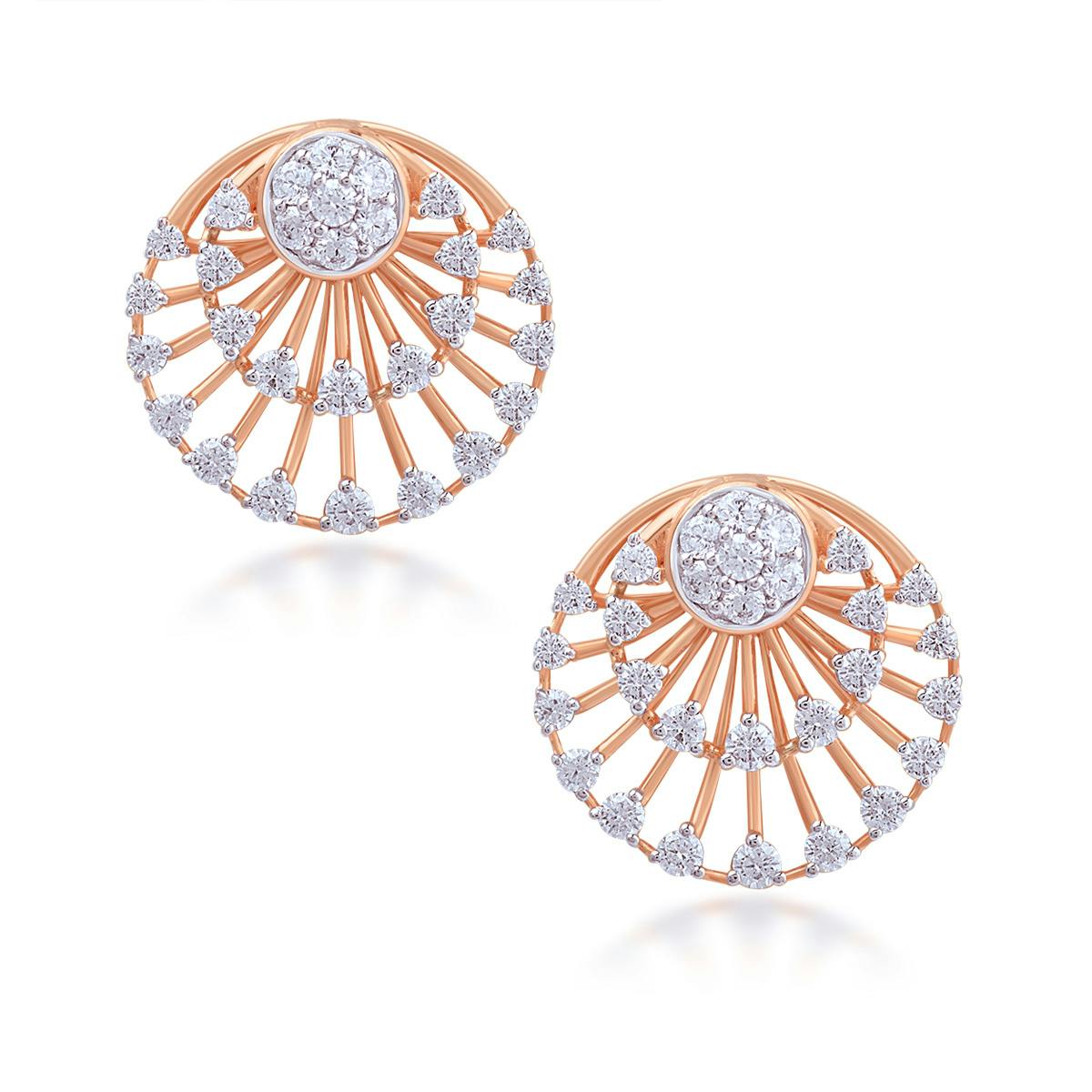 Saha Rose Gold diamond earrings