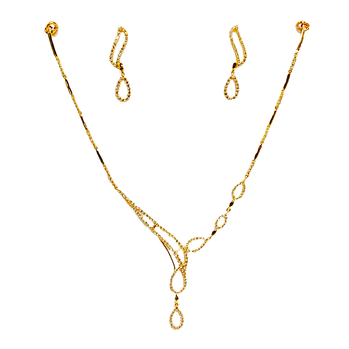 Pari gold necklace set
