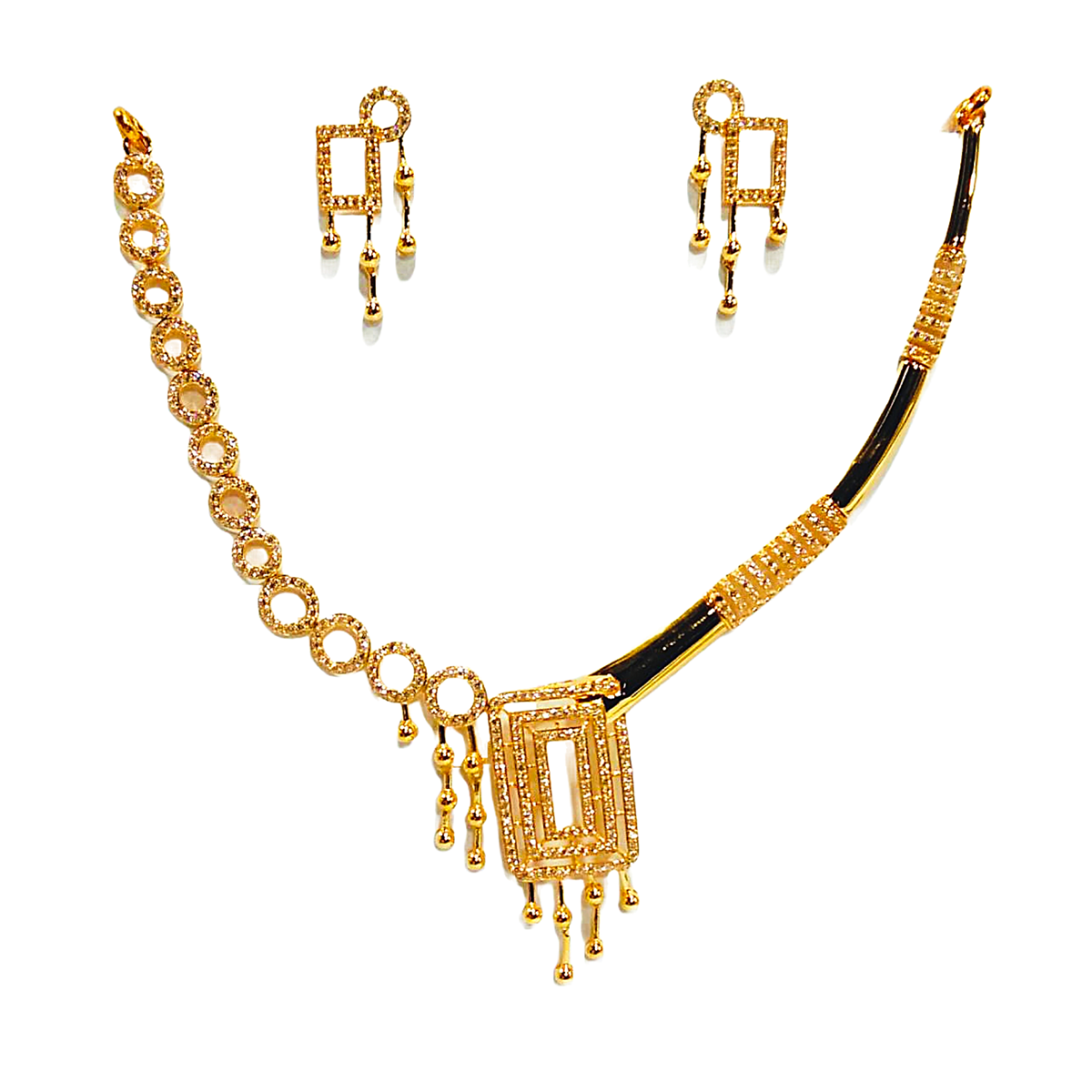 Veda gold necklace set
