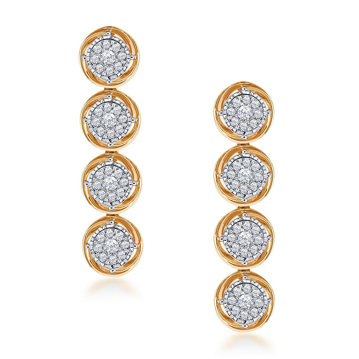Mosaic diamond necklace earrings
