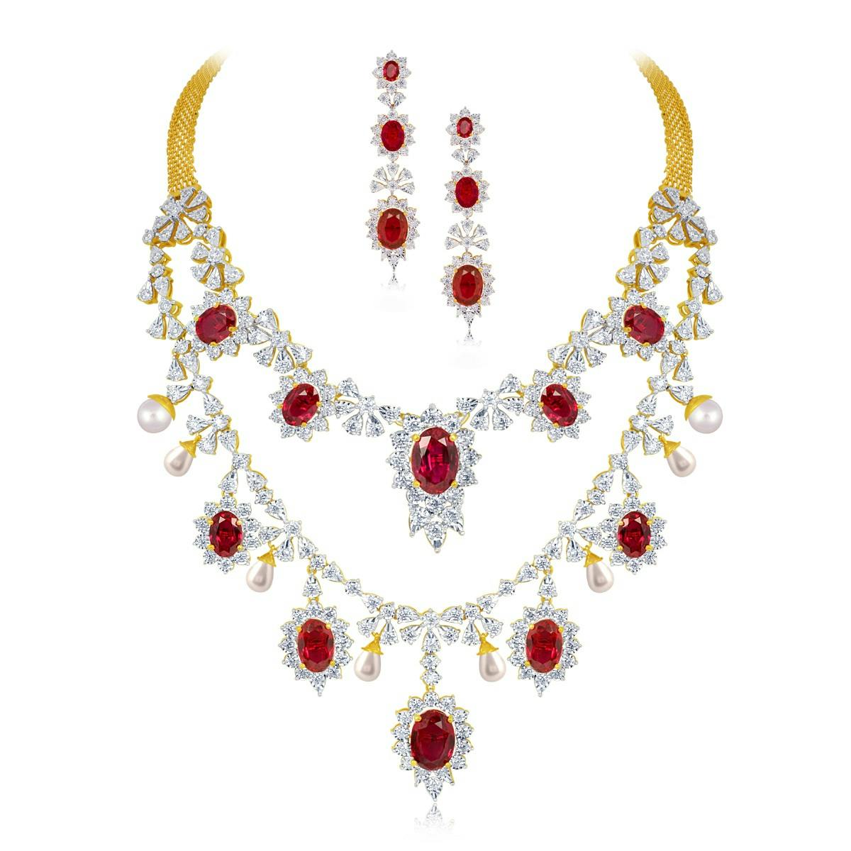 Glorious Rubies necklace set