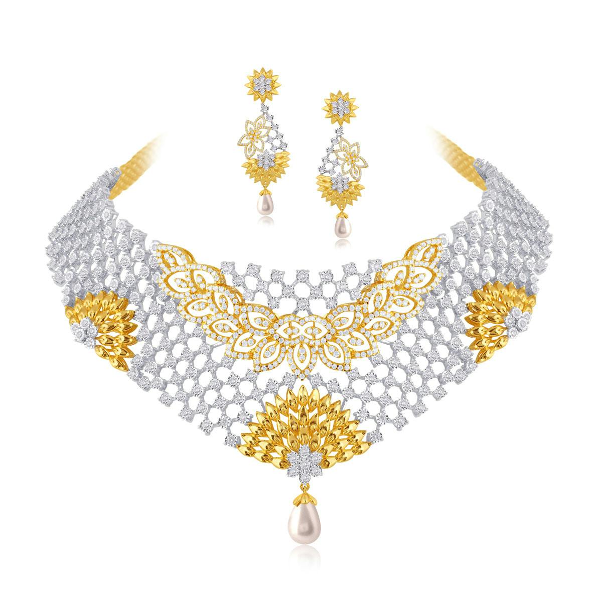 Golden Glimmer Necklace Set
