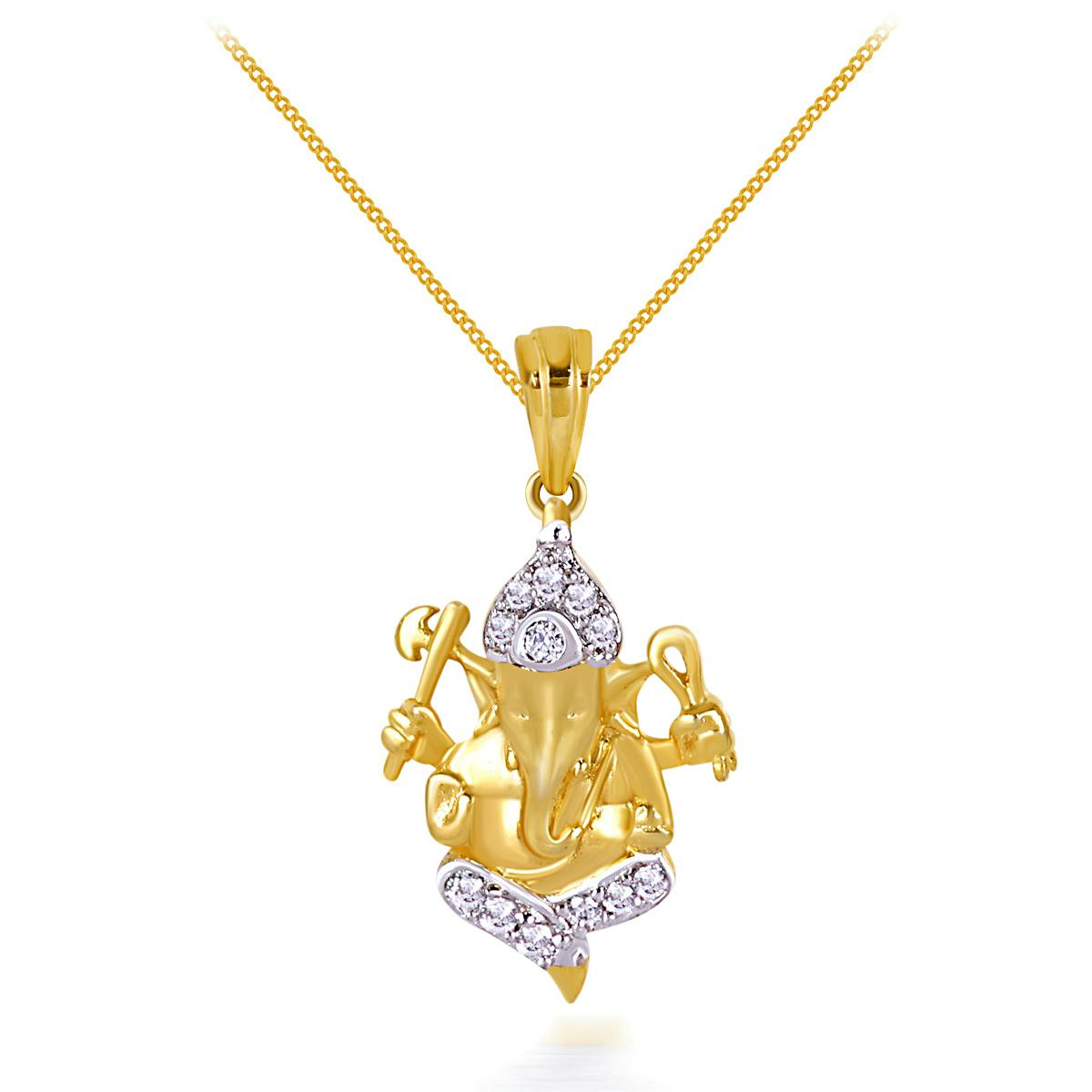 Ganesha diamond pendant