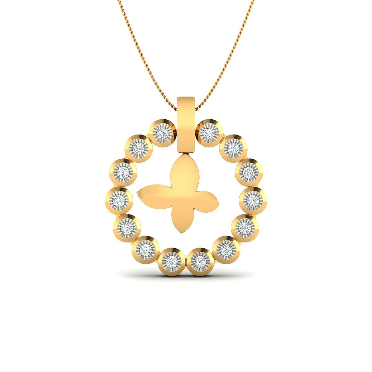 Butterfly Loop diamond pendant