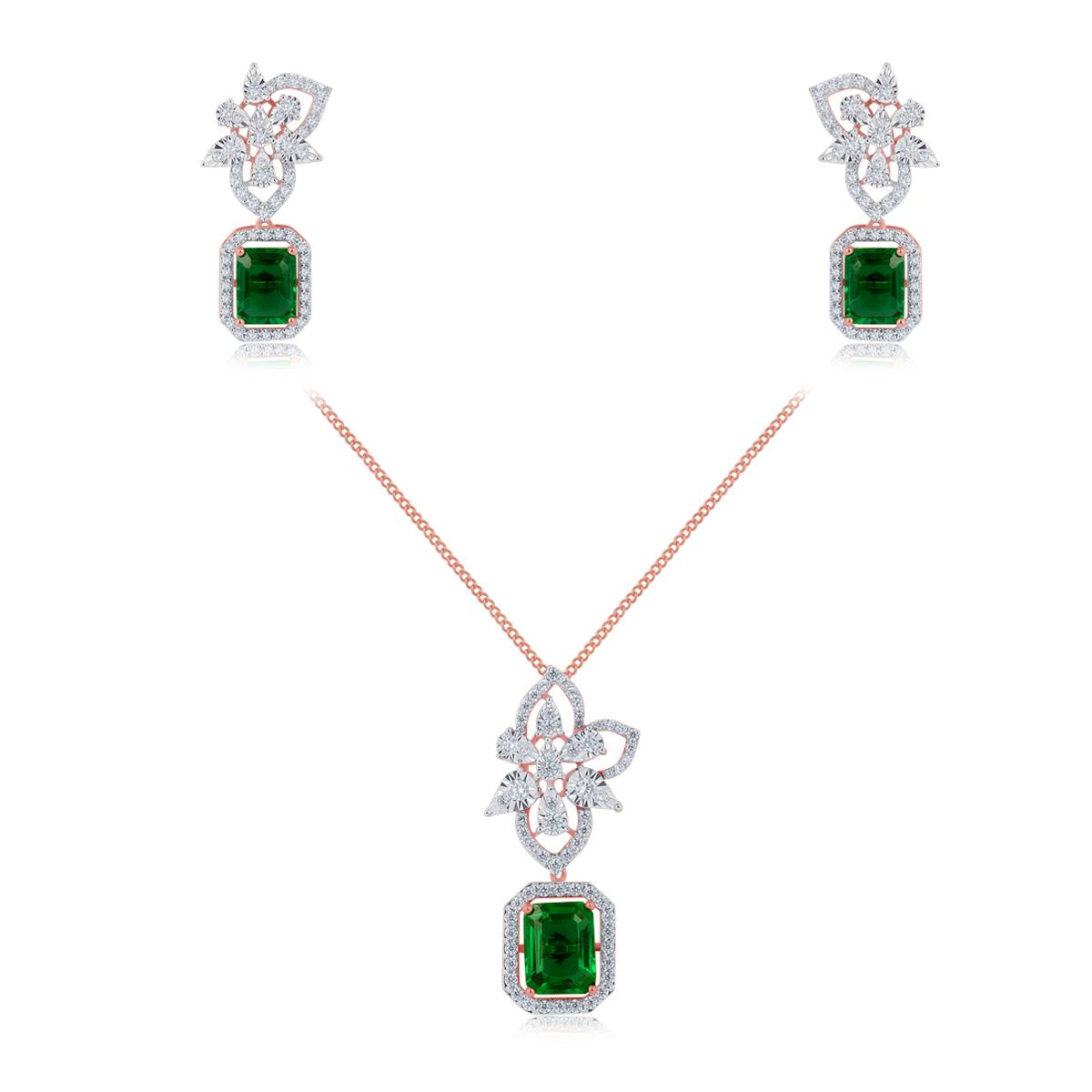 Exotic Emerald Pendant Set-2