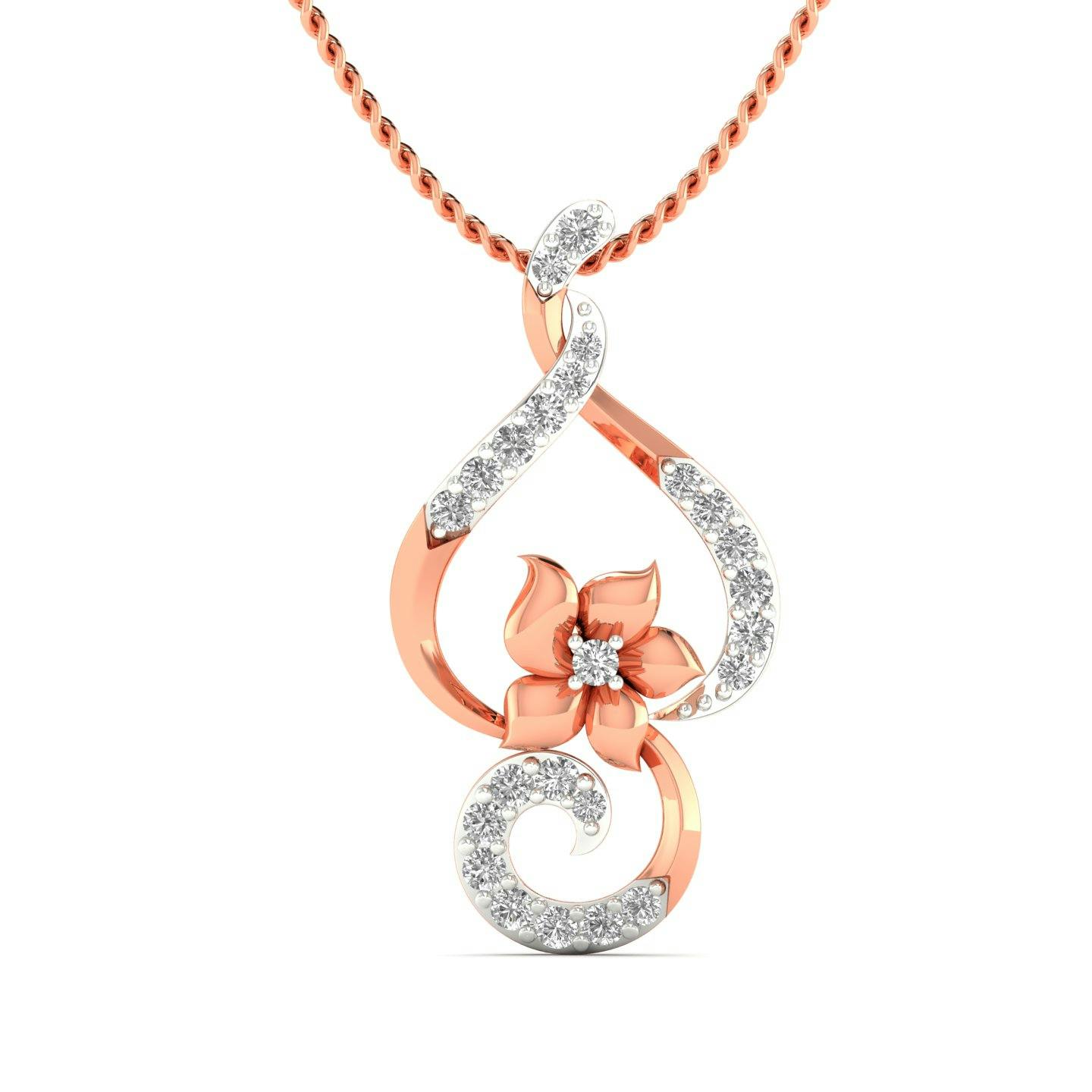 Floral Power diamond pendant