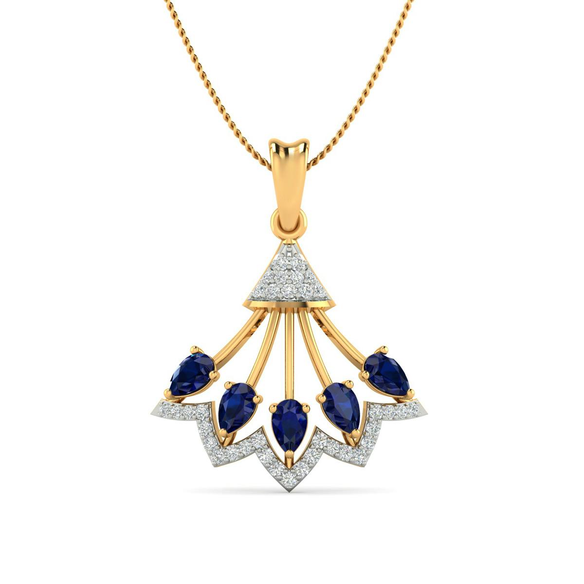 Trianna Blue multisparkle pendant