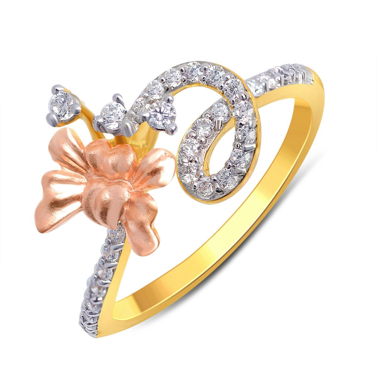 Floral gloom diamond ring