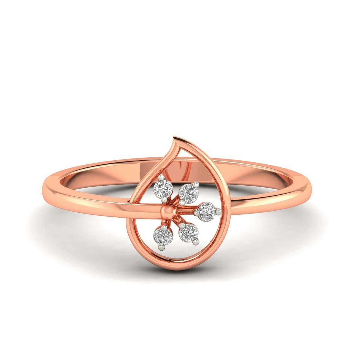 Droplets floral diamond ring