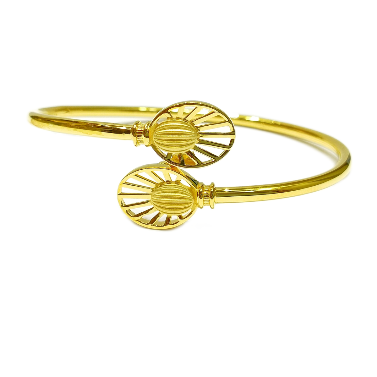 Heart of Fire gold bangles