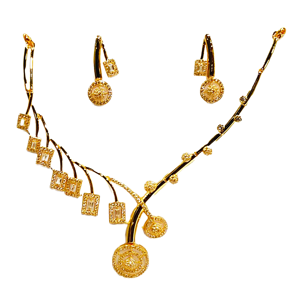 Zoya gold necklace set