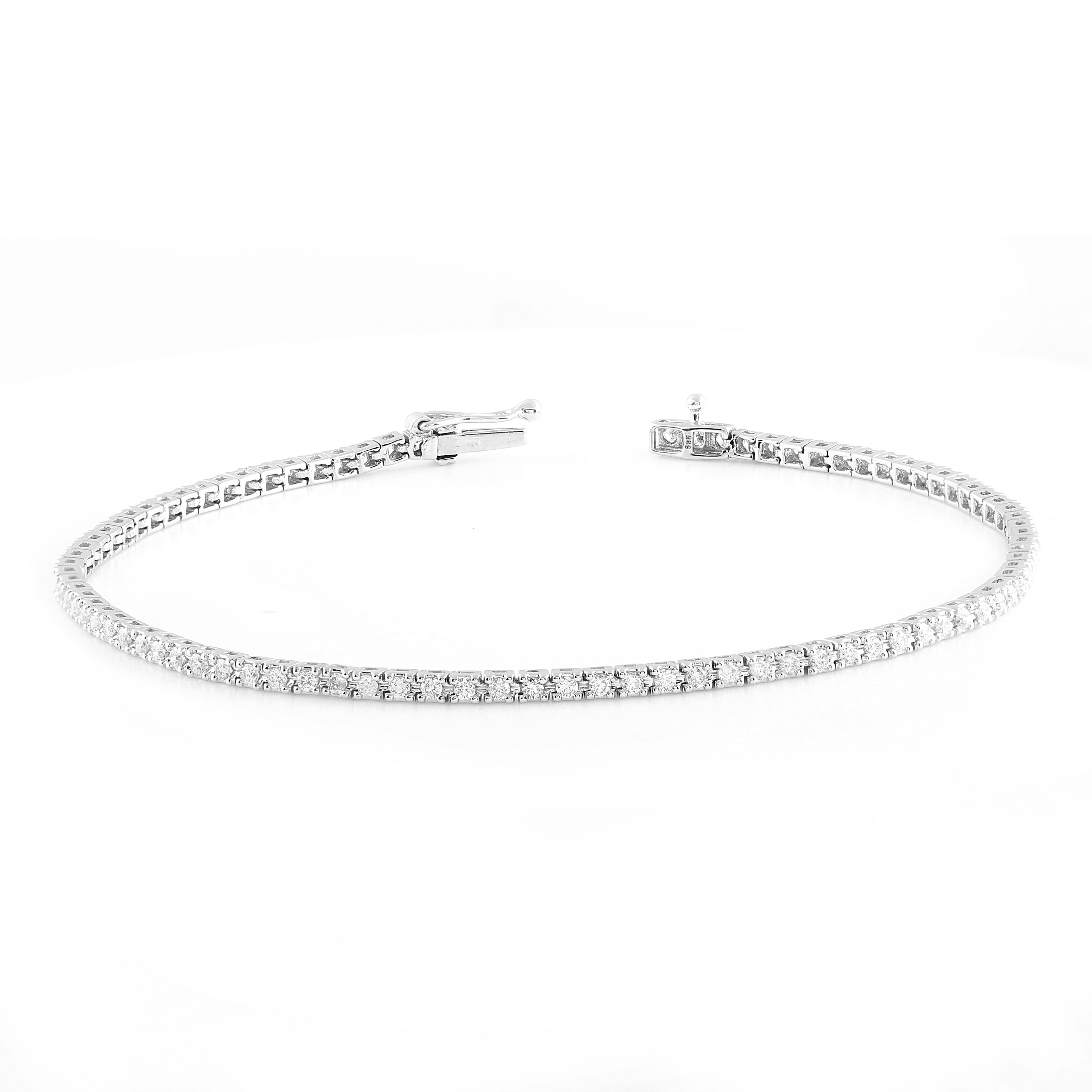 1.0ct Tennis bracelet - Claw set, 7” length