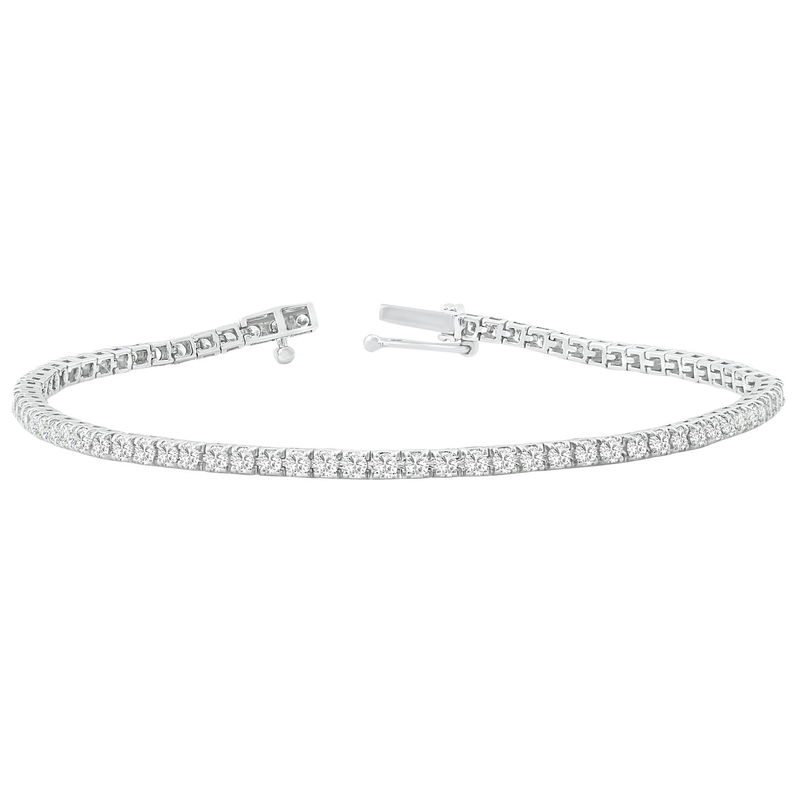 2.0ct Tennis bracelet - Claw set, 7” length