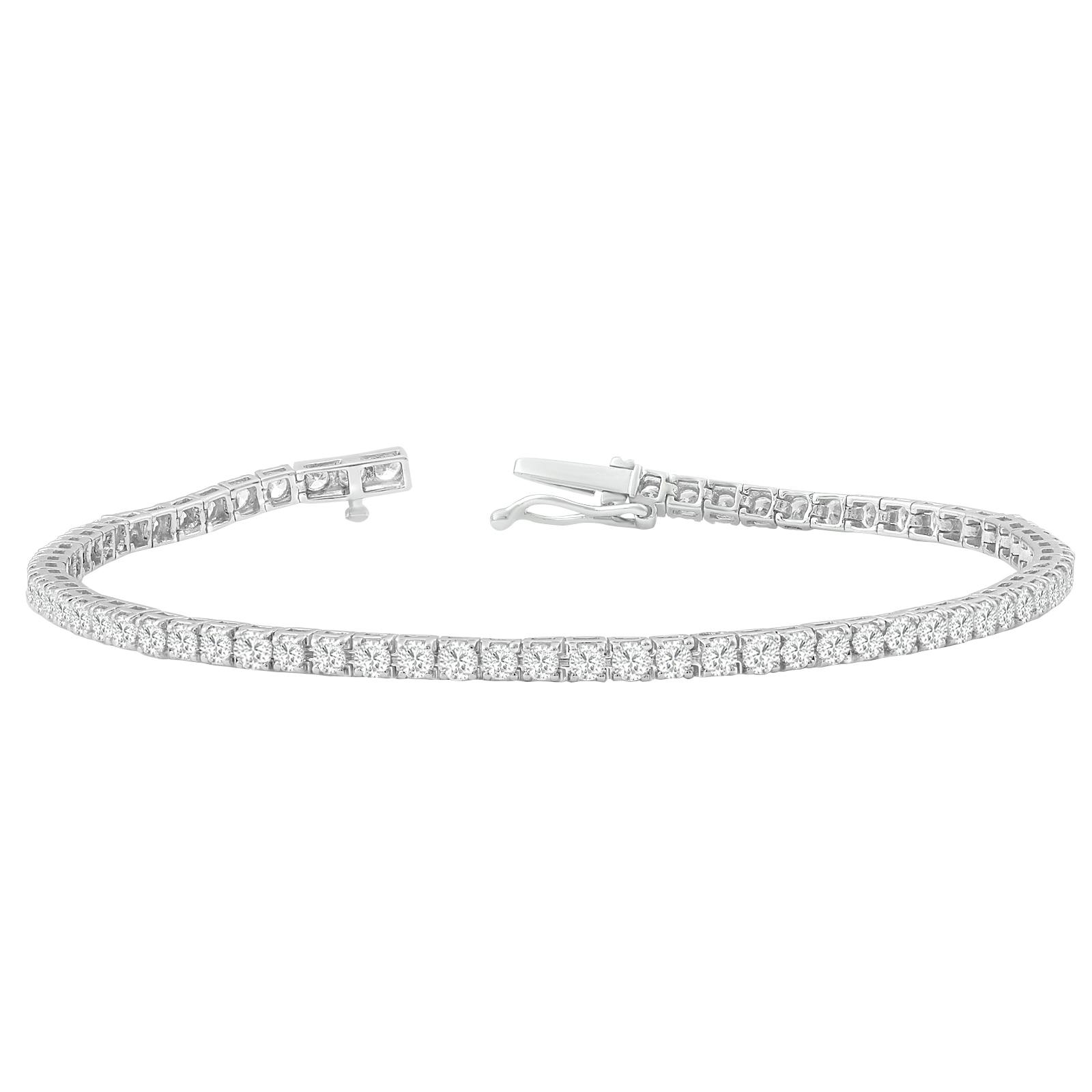 3.0ct Tennis bracelet - Claw set, 7” length